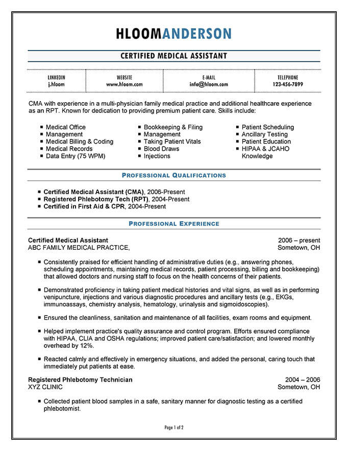 16-free-medical-assistant-resume-templates-hloom
