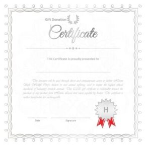 7 Printable Donation Certificates Templates