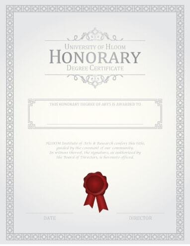 phd certificate template