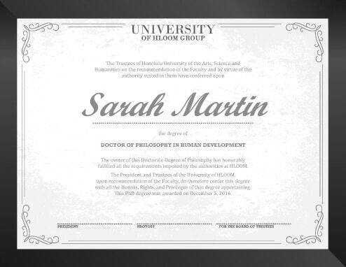 degree certificate template
