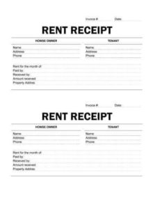 10 free rent receipt templates