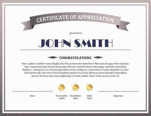 employee appreciation certificate