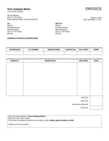 Sales Invoice Templates [27 Examples in Word and Excel]