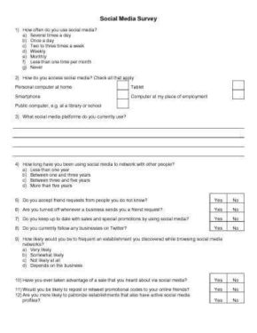 30 Sample Survey Templates in Microsoft Word