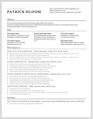 simple resume templates free