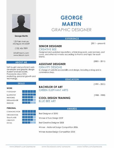 infographic resume template ppt